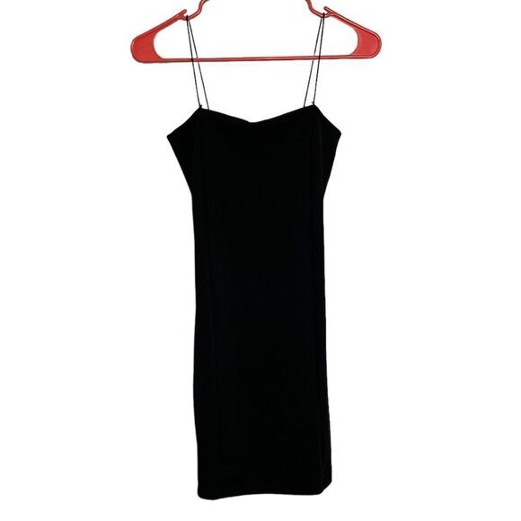 BooHoo Tight Bodycon Mini Dress Black Size 4 - Picture 1 of 8